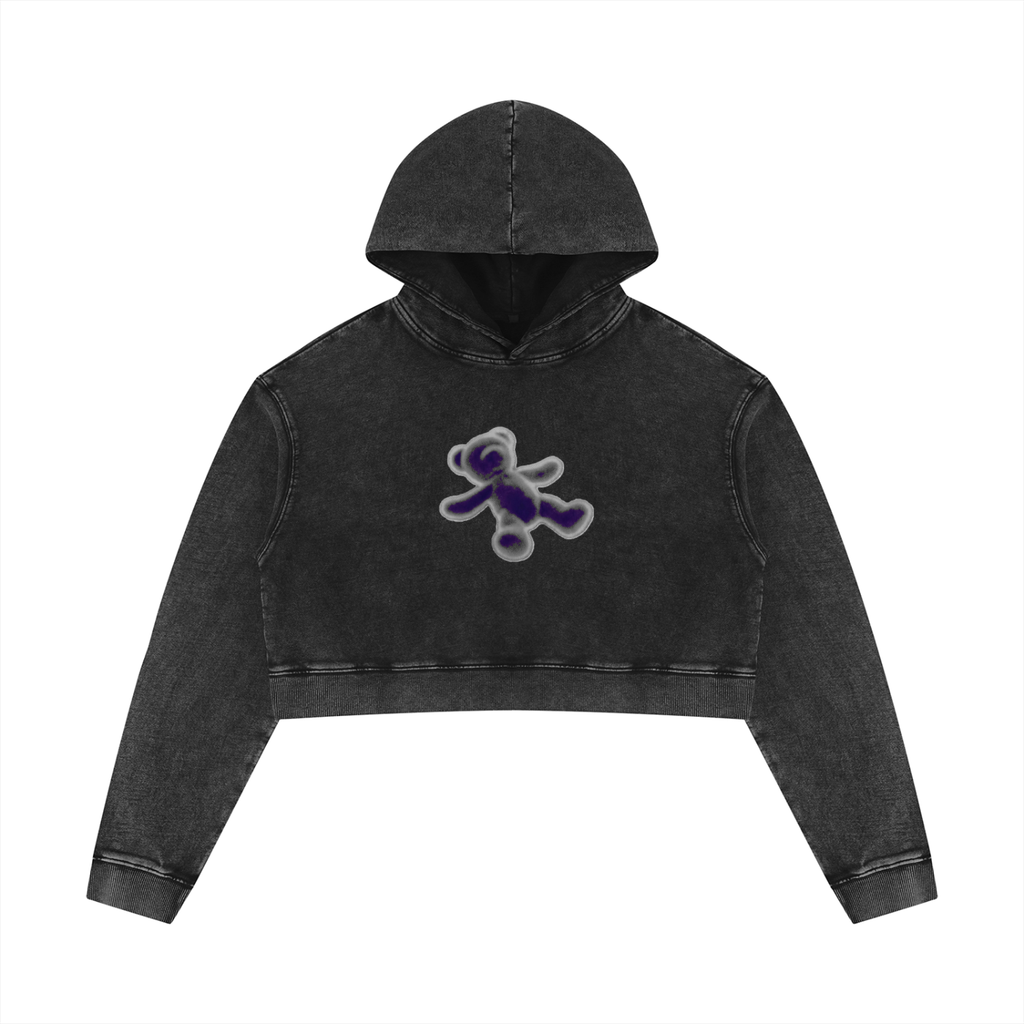 Krakken Women’s Mineral Washed Crop Hoodie by Mocha Kove