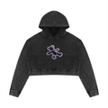 Krakken Women’s Mineral Washed Crop Hoodie by Mocha Kove