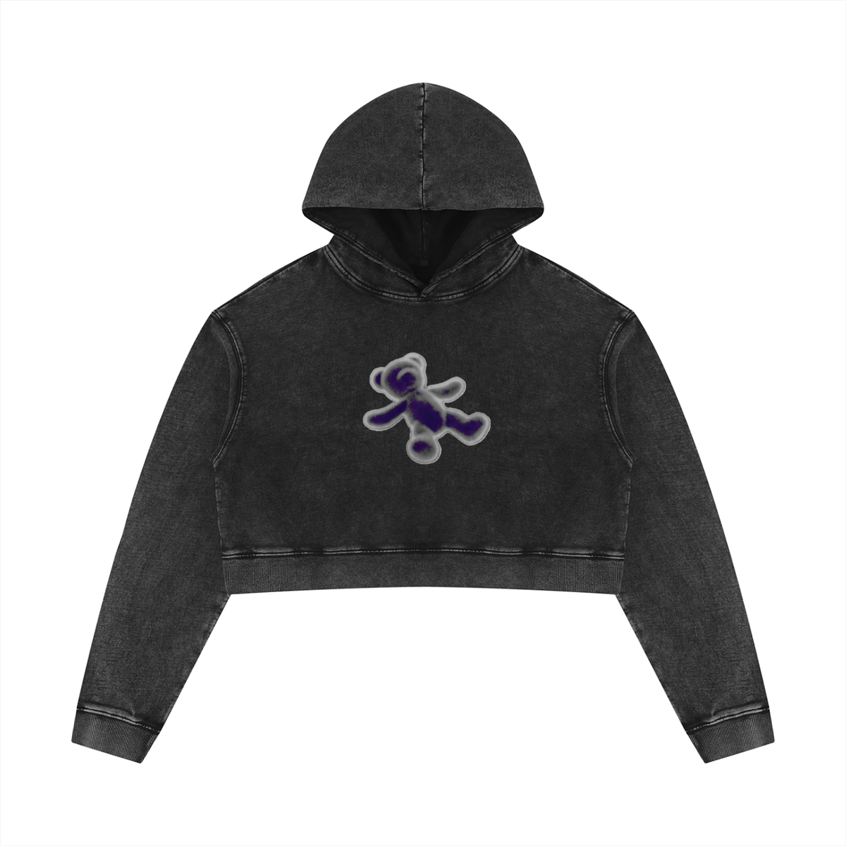 Krakken Women’s Mineral Washed Crop Hoodie by Mocha Kove