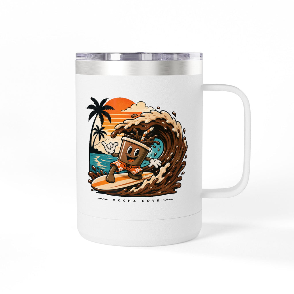 Brown Bean Water Coffee Mug Tumbler, 15oz