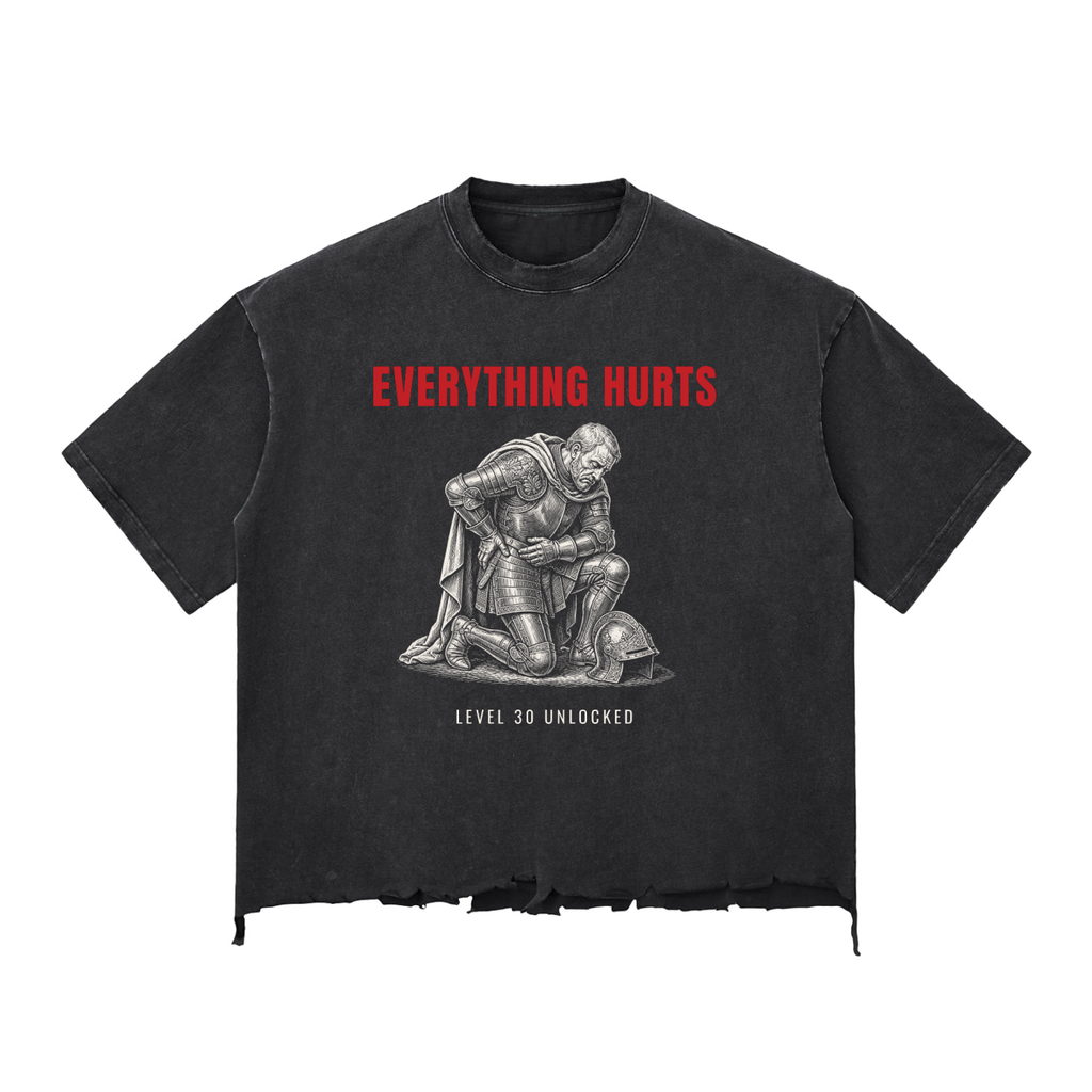 Krakken Snow Wash Everything Hurts tee by Mocha Kove