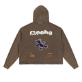 Vintage Washed Frayed-Hem Hoodie