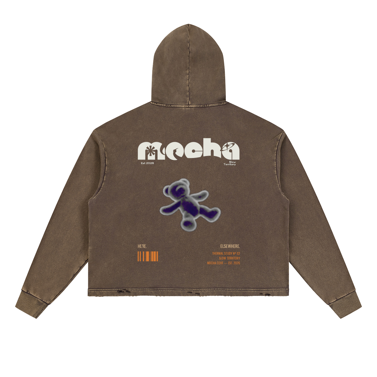 Vintage Washed Frayed-Hem Hoodie