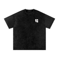 Krakken Snow Washed Oversized Cotton T-Shirt by Mocha Kove