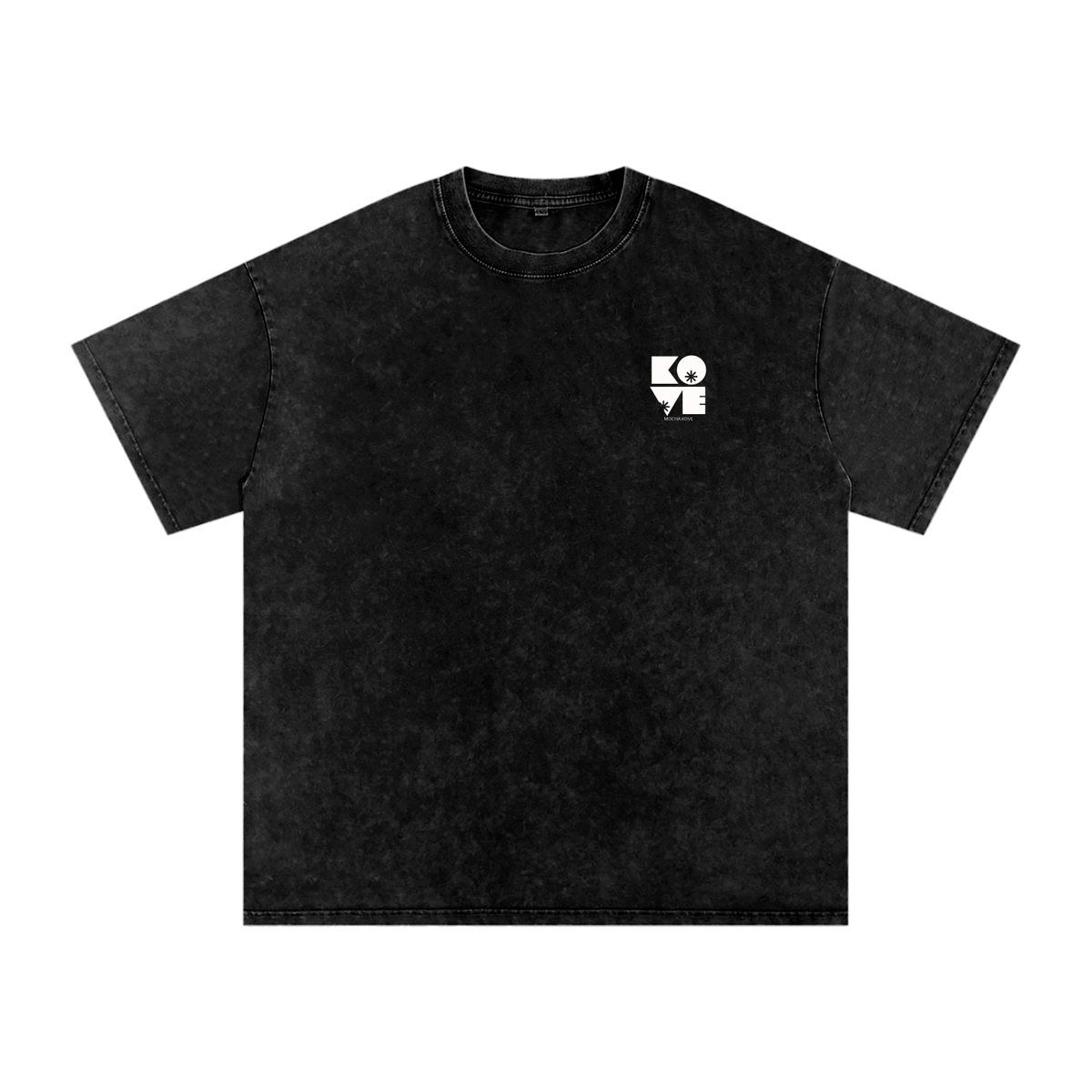 Krakken Snow Washed Oversized Cotton T-Shirt by Mocha Kove