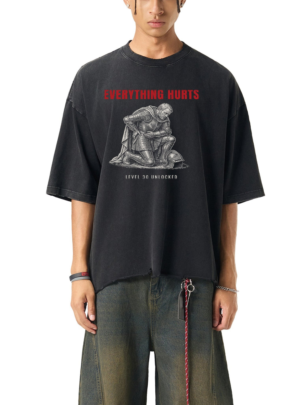 Krakken Snow Wash Everything Hurts tee by Mocha Kove