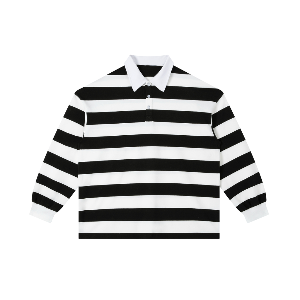 Krakken Color Block Stripe Polo Shirt by Mocha Kove