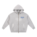 Krakken Sunfade Two-way Zipper Boxy Fleece Hoodie by Mocha Kove