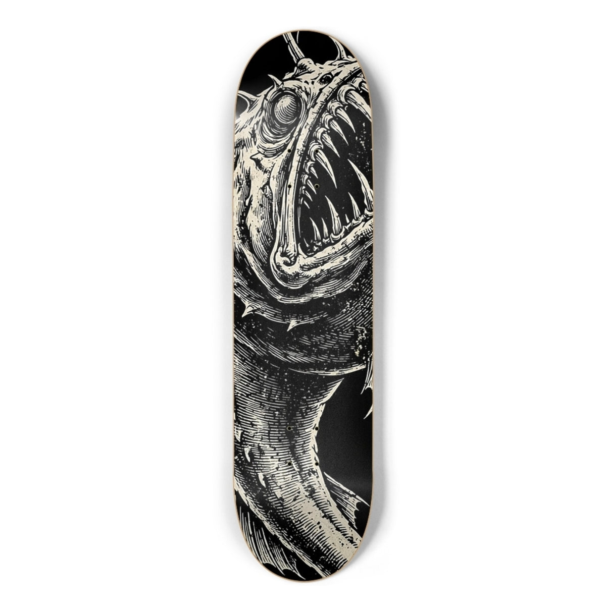ABYSL BIG ANGLR anglerfish skateboard deck, full color finish