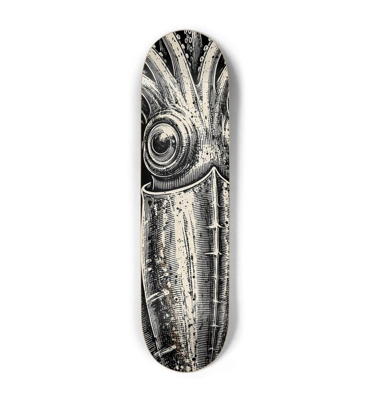 ABYSL BIG SQUID giant squid skateboard deck, full color finish